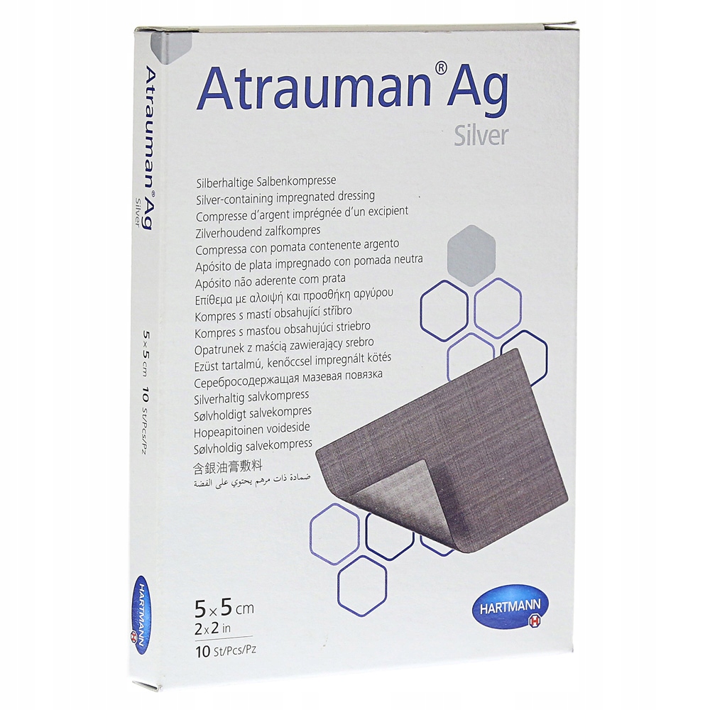 

Atrauman Ag opatrunek ze srebrem 5cmx5cm 10 szt
