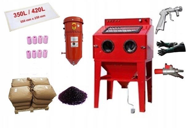 Піскоструминна машина 350л для піскоструминної обробки абразив 200 кг