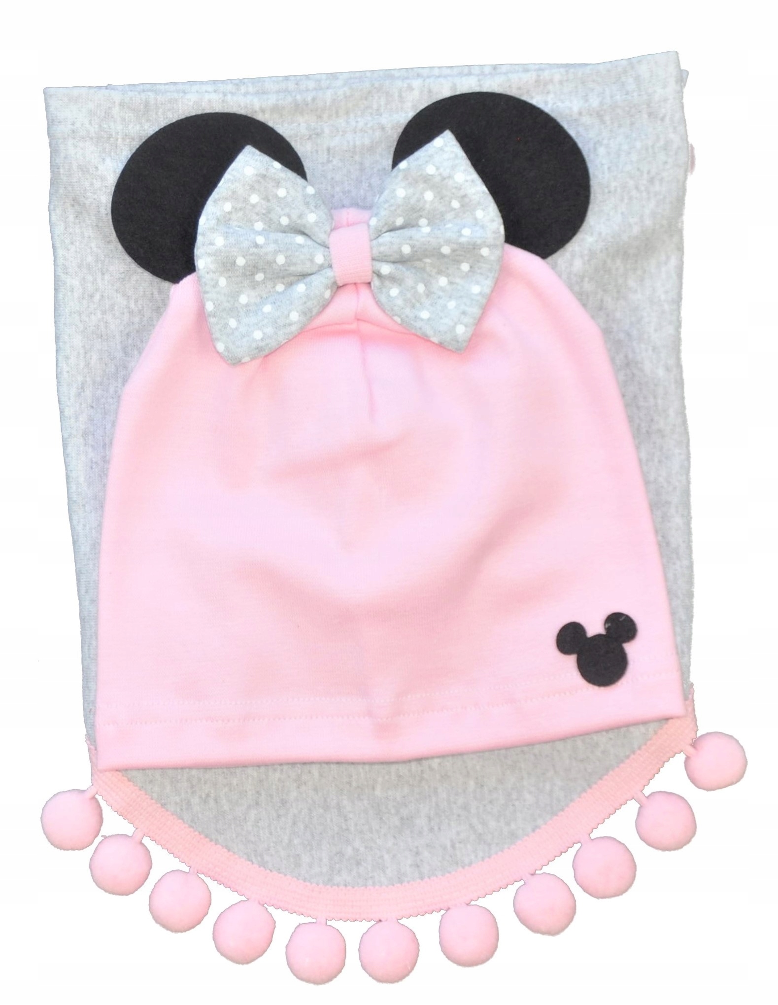 КОМПЛЕКТ ВЕСНА-ОСЕНЬ ШАПКА ПЛАТОК POMPONYr.46-48