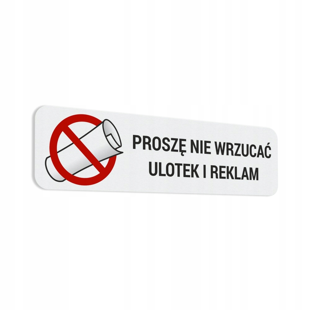 

Proszę nie wrzucać ulotek i reklam 3x11 naklejka