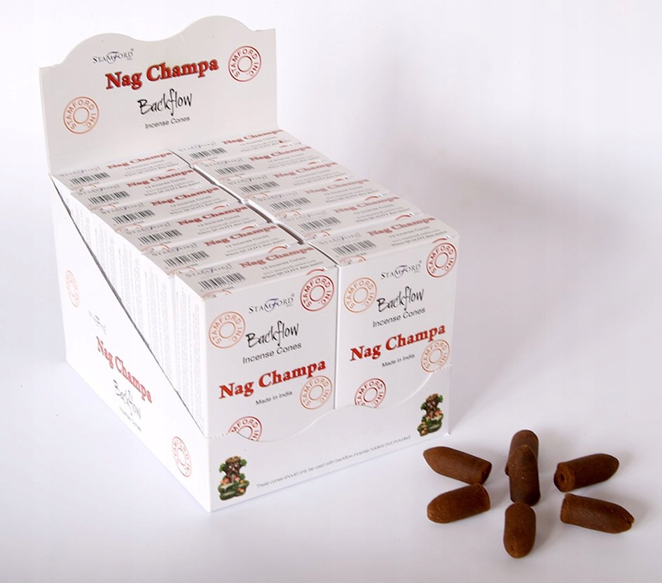 Kadzidełka Stożkowe Backflow Stamford Nag Champa Marka Stamford