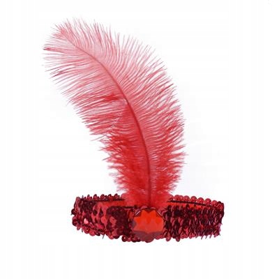 

Opaska lata XX-te retro z piórkiem lata XXX