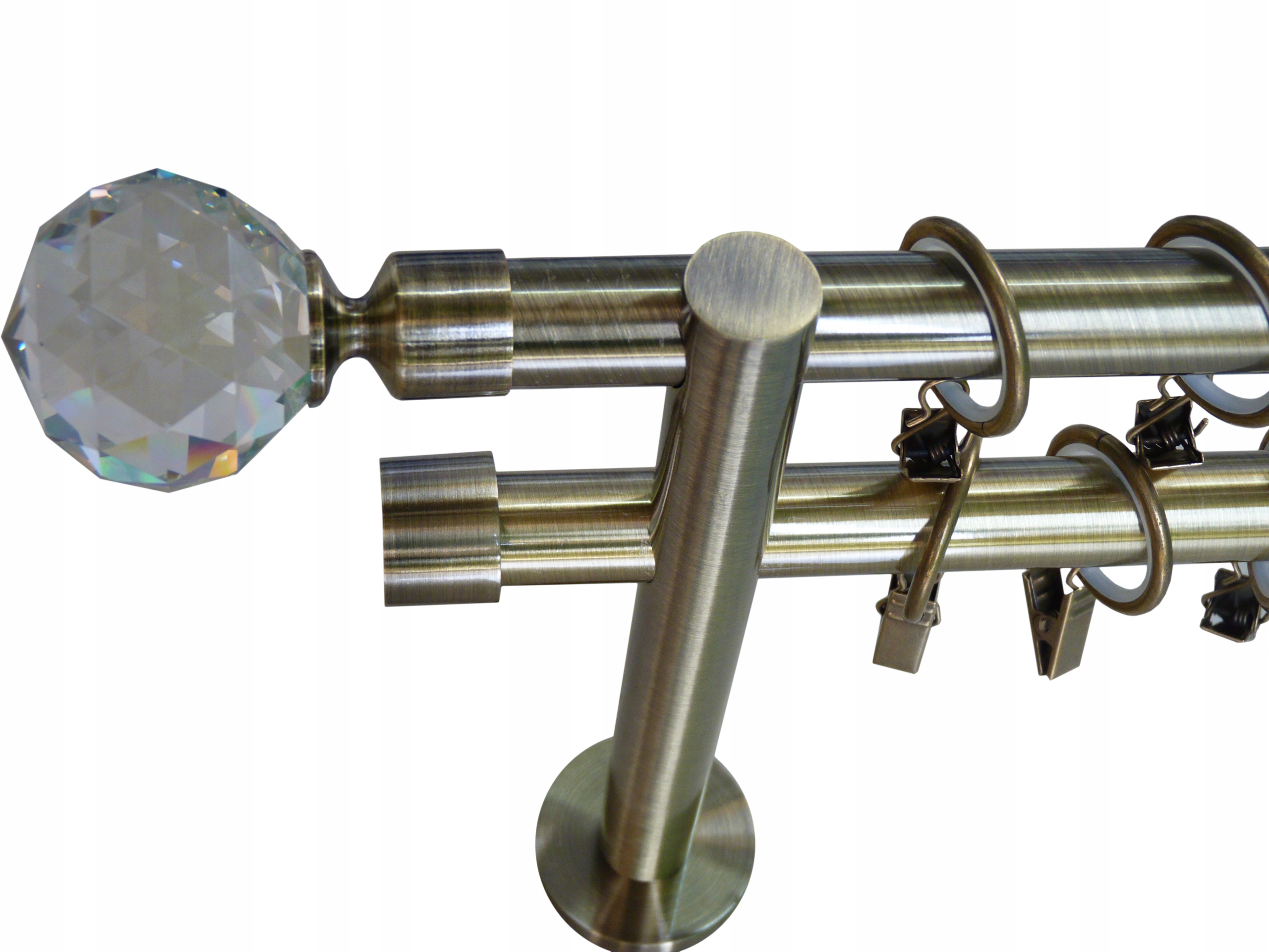 KARNISZ KRYSZTAŁ+CICHE KÓŁKA 19/19MM PODWÓJNY 300 Rodzaj karnisza podwójny