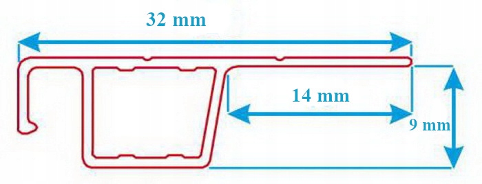 PROFIL ALUMINIOWY DO MOSKITIER RAMKA MOSKITIERY OKIENNEJ BIAŁY Rodzaj do okna na metry