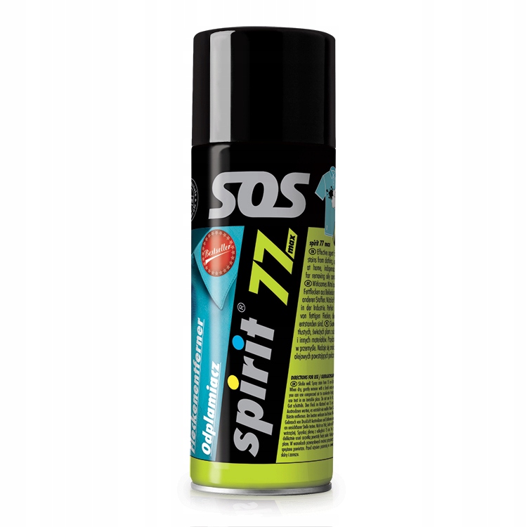 

Odplamiacz w sprayu do ubrań, tapicerki, Spirit 77