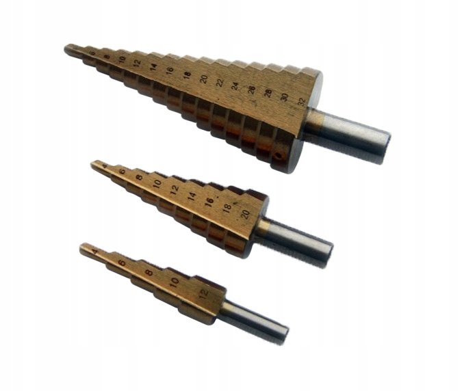 Wiertła stopniowe C9265 4-32 mm 3 sztuki