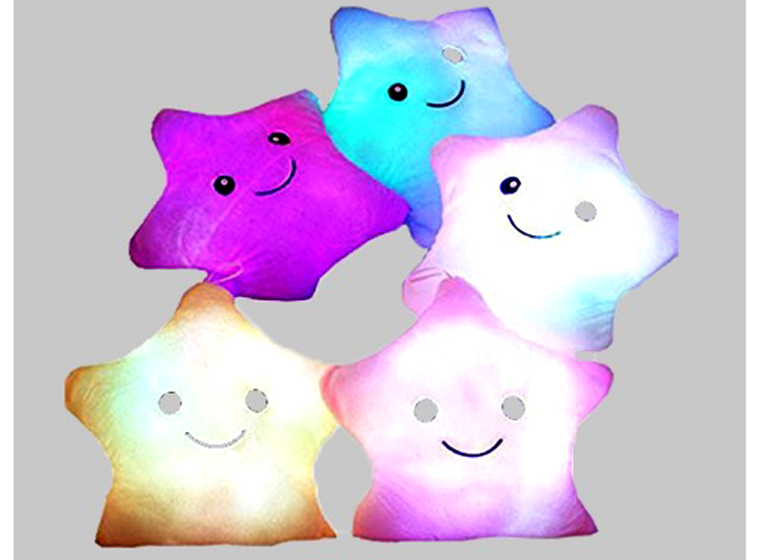 PODUSZKA ŚWIECĄCA LED GWIAZDKA - NIEBIESKA 502783 Szerokość poduszki 30 cm