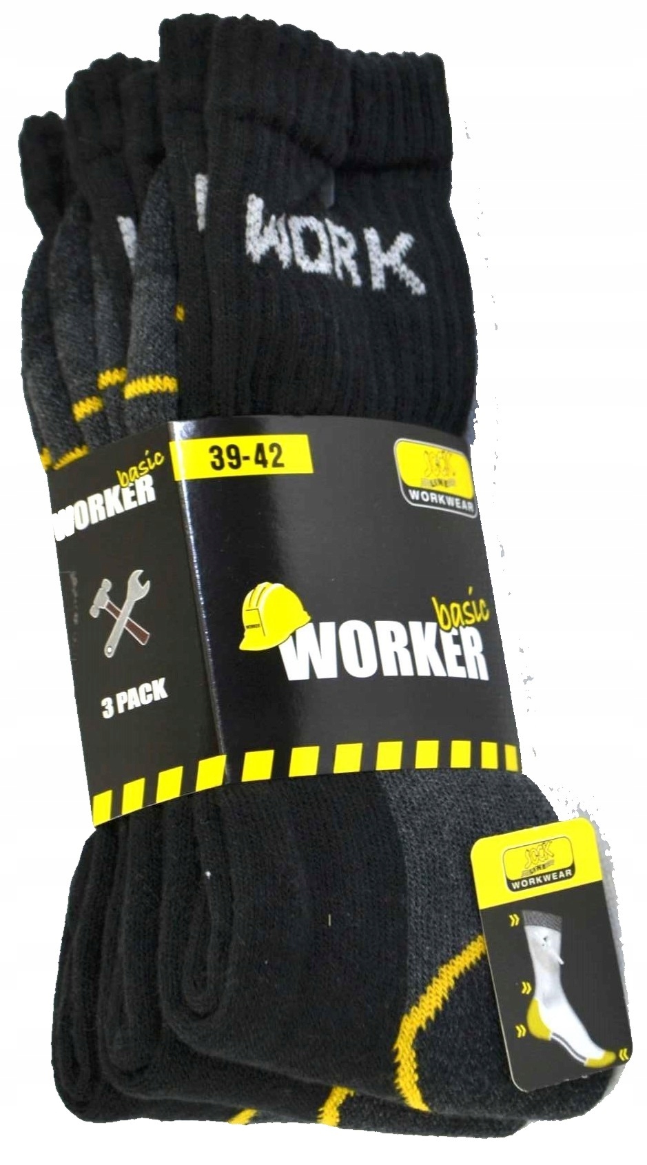 

3 pary Skarpety Robocze Work Worker Polskie 43-46