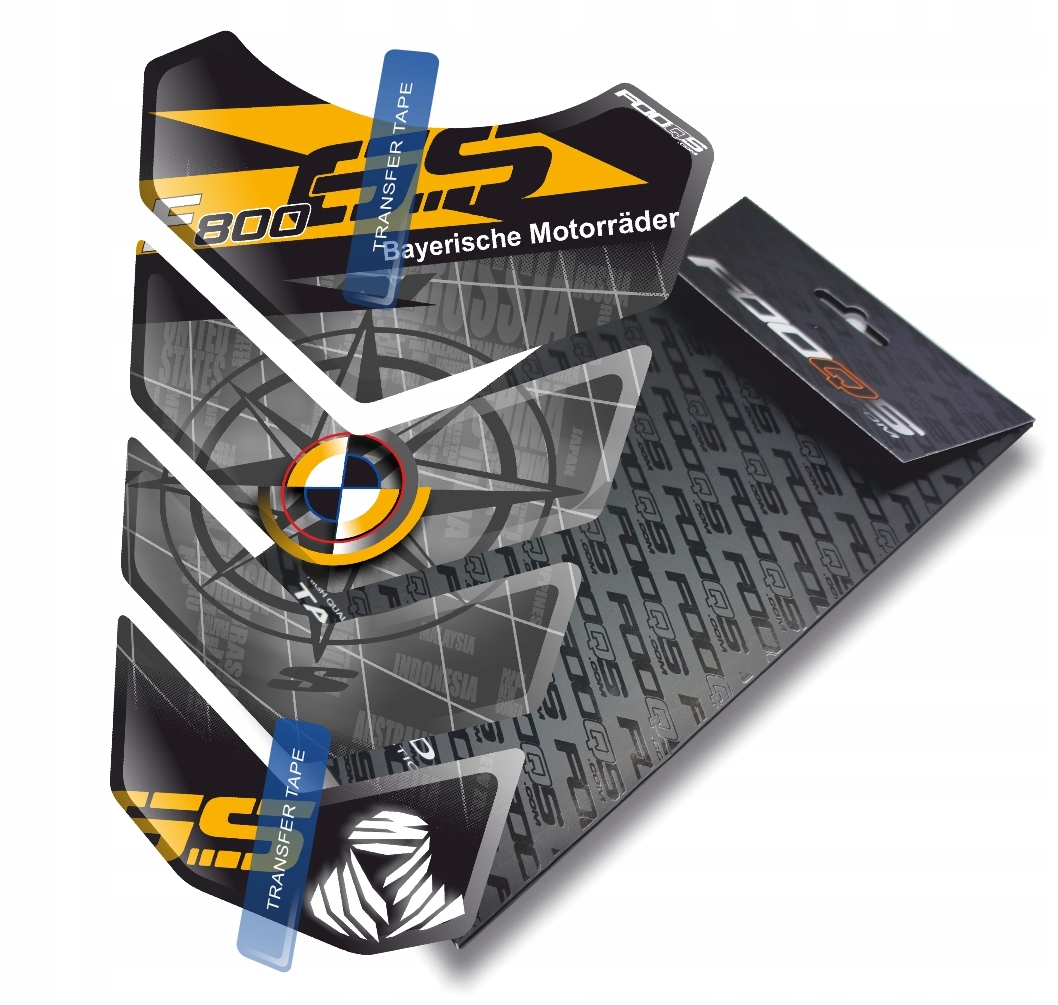 Tank-pad od firmy Fooqs pro Bmw F-800-GS F800GS F800 Žlutý