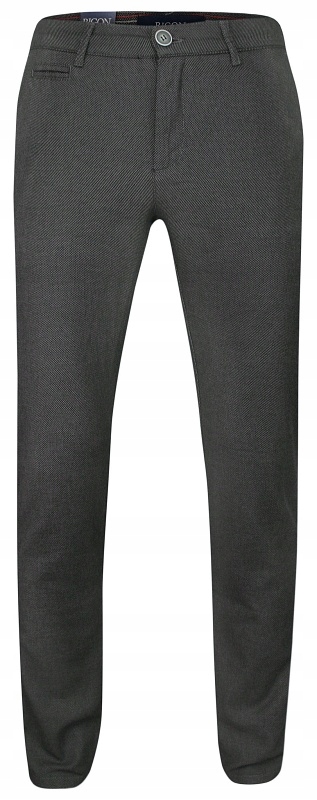 Šedé bavlněné kalhoty typu chinos Rigon 30/34