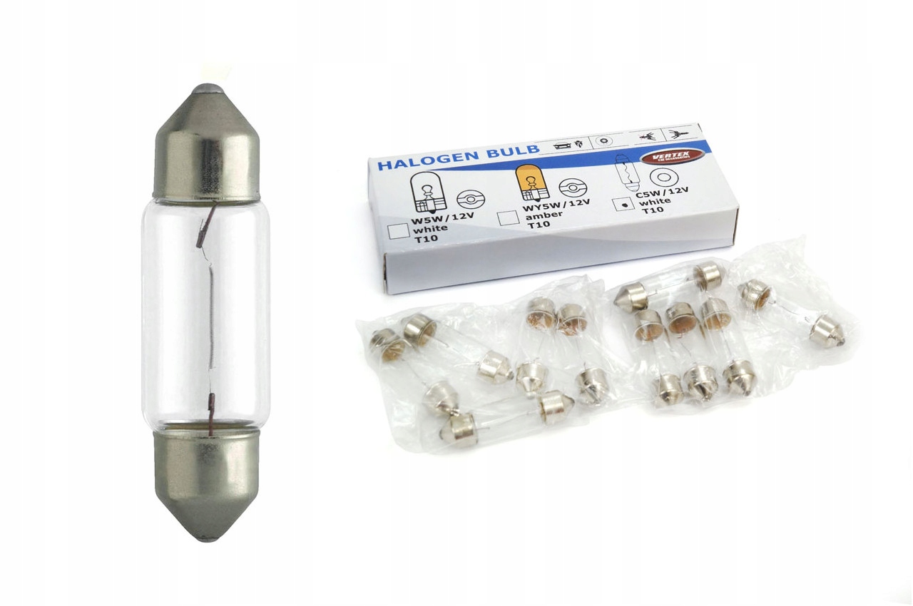 

Żarówki halogenowe C5W Festoon 36mm 12V 10szt.