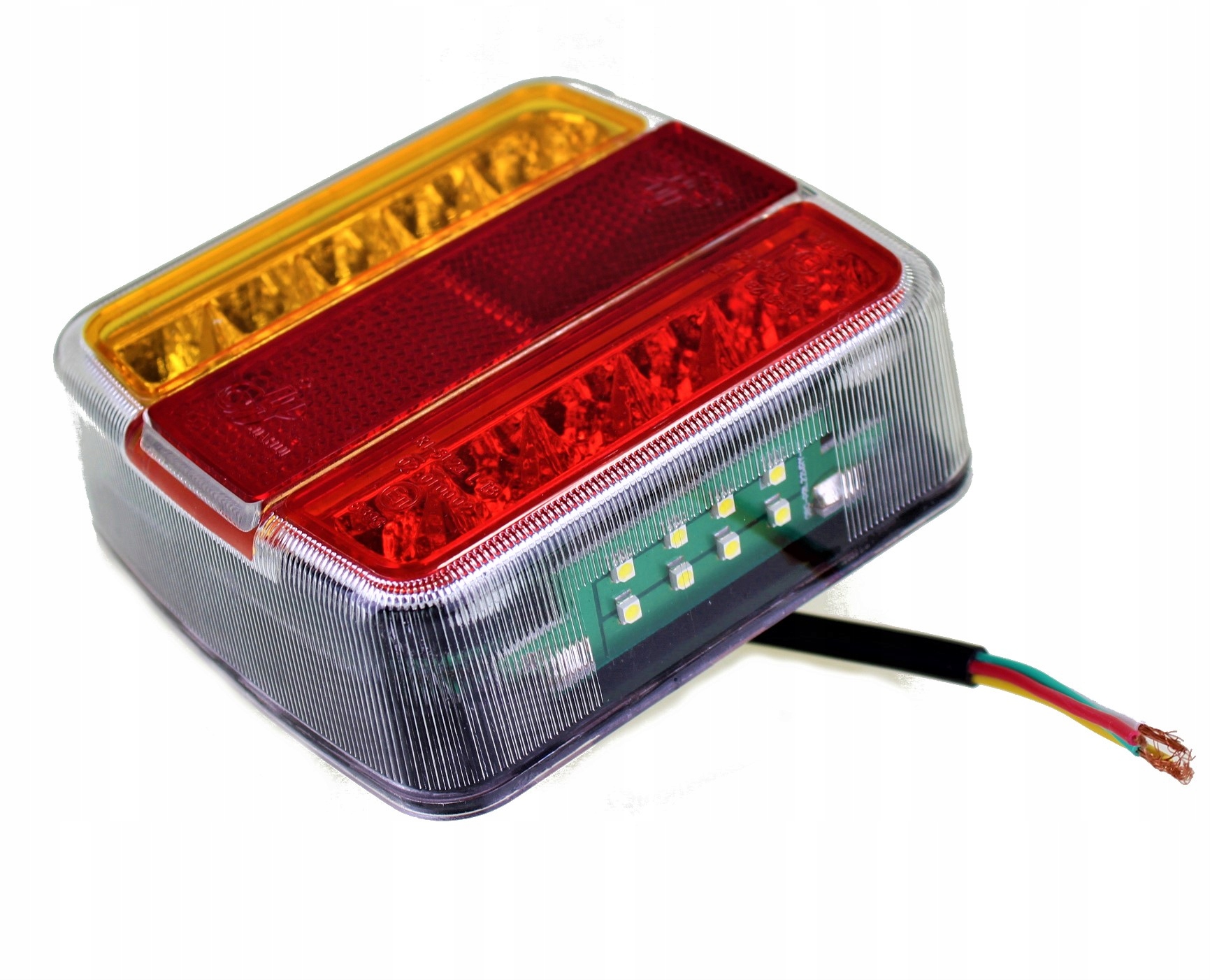 LAMPA LED TYLNA LEDOWA DIODOWA 12V PRZYCZEPKI LAWETY 3 FUNKCJE Numer katalogowy części 66005 LAMPA TYLNA LED LEDOWCA