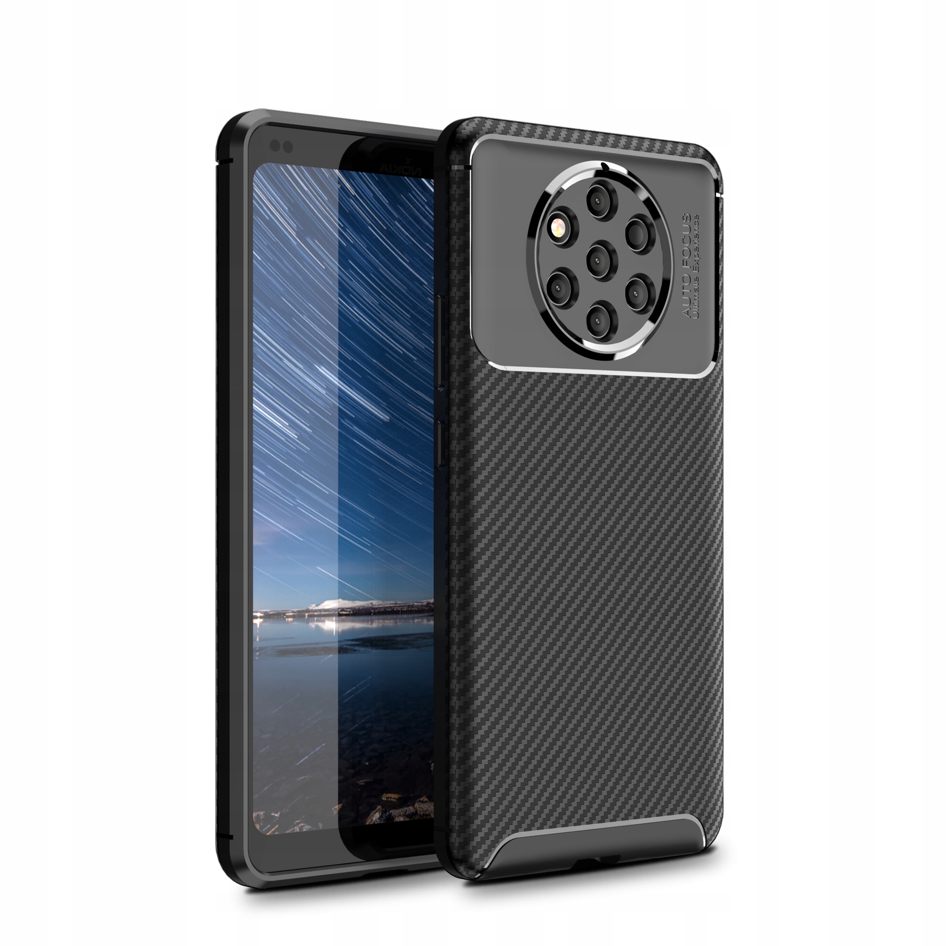 

Nokia 9 PureView Etui Karbon + Szkło