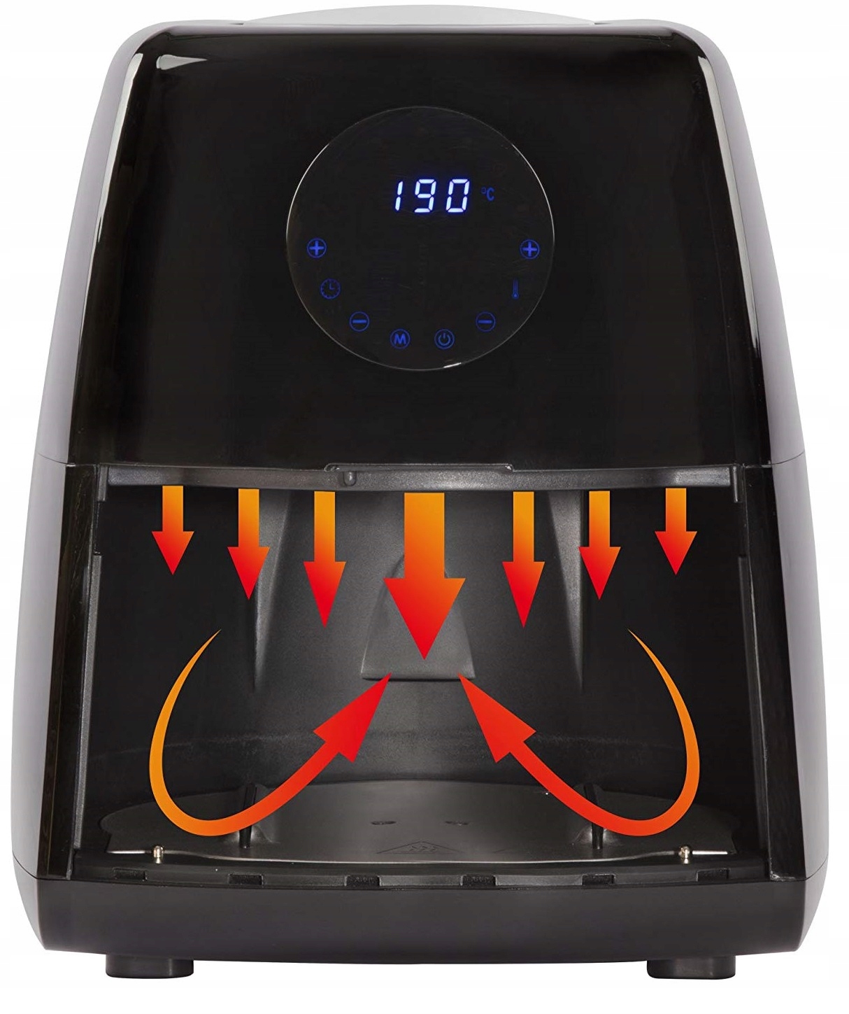 FRYTKOWNICA FRYTOWNICA BEZTŁUSZCZOWA BEZ TŁUSZCZU OLEJU LED 7 PROGRAMÓW Kolor dominujący czarny