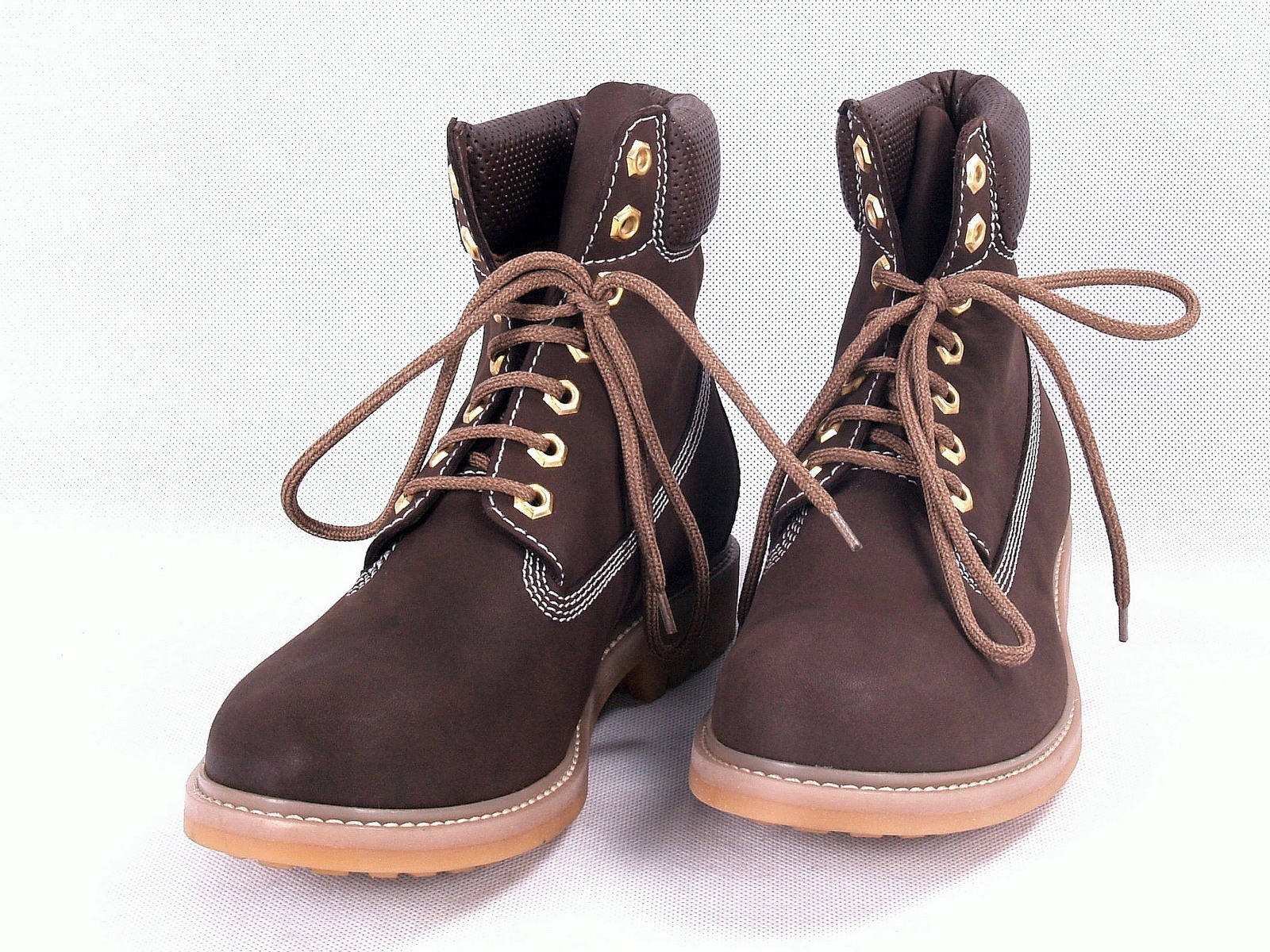 Brązowe Trzewiki Męskie Skórzane Trapery r.41 SALE Rozmiar 41