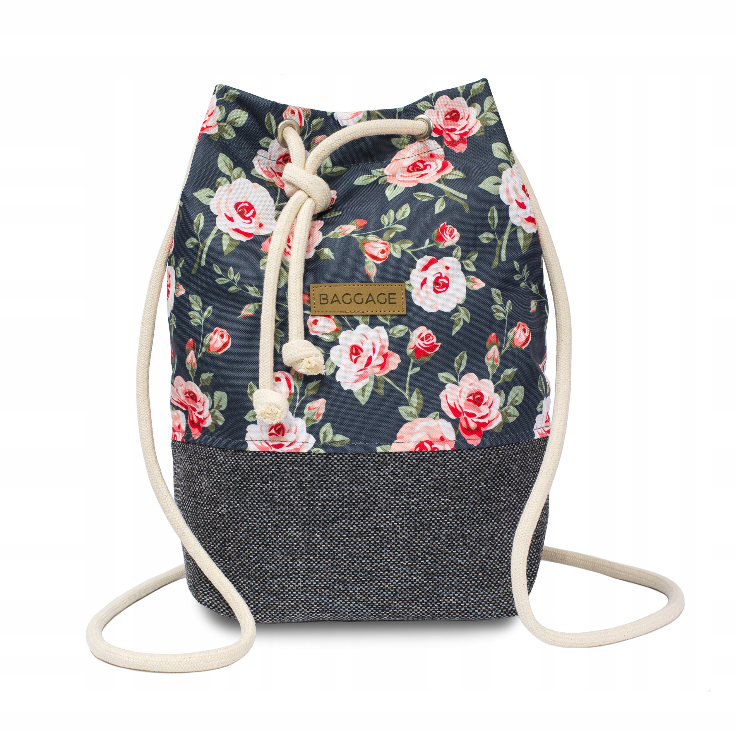 

Plecak Worek 2W1 Torebka Baggage Kwiaty Róże