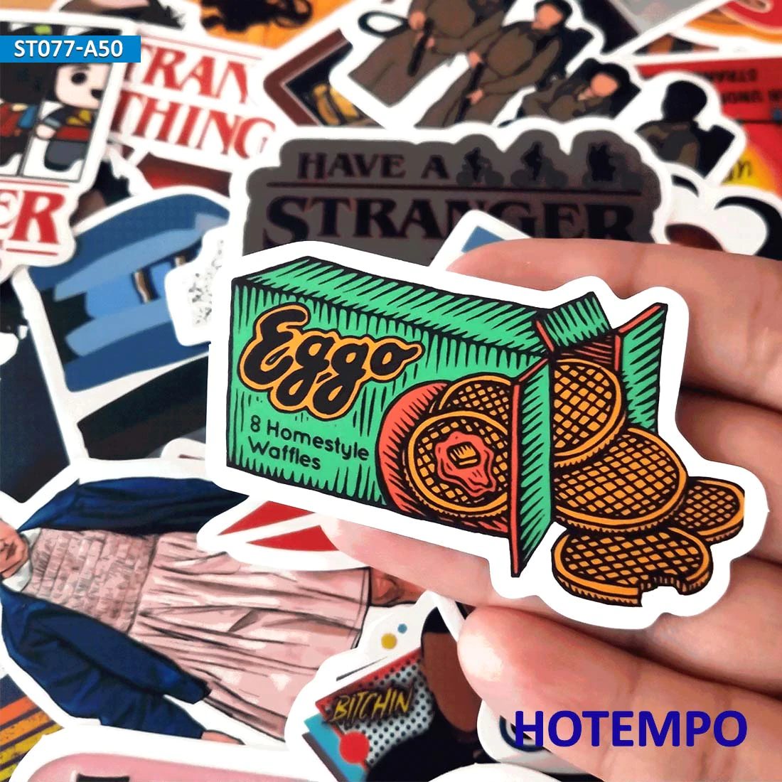 Naklejki Stranger Things Eleven RUN Serial 50szt Typ naklejka