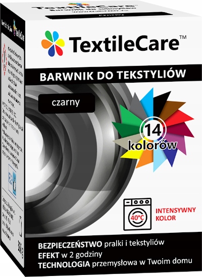 

TextileCare Barwnik Farba 600g Tkanin Ubrań Czarny