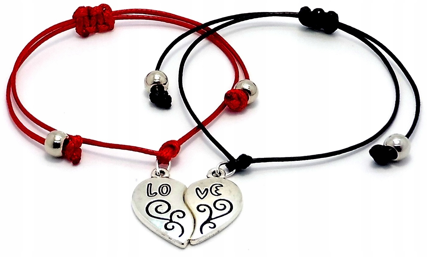 

Bransoletki Dla Pary Walentynki Love Serce Komplet