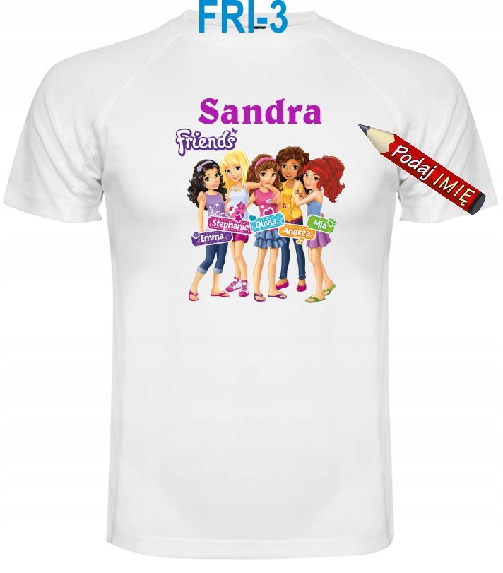 

Koszulka Lego Friends imię dziecka 134 cm T-shirt