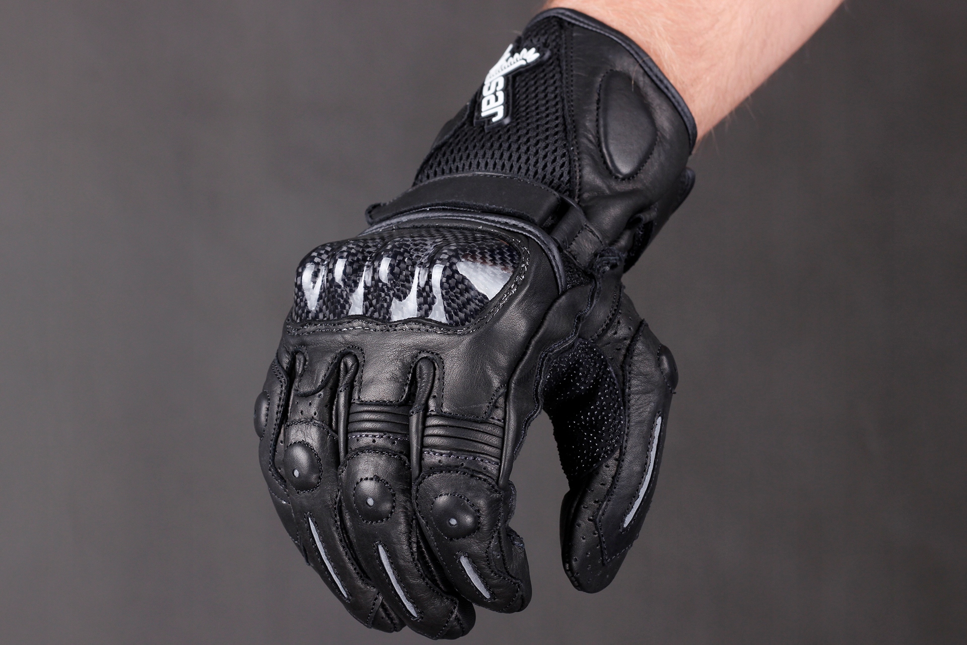 RĘKAWICE MOTOCYKLOWE HUSAR S BLACK PRO NA MOTOR Rozmiar S