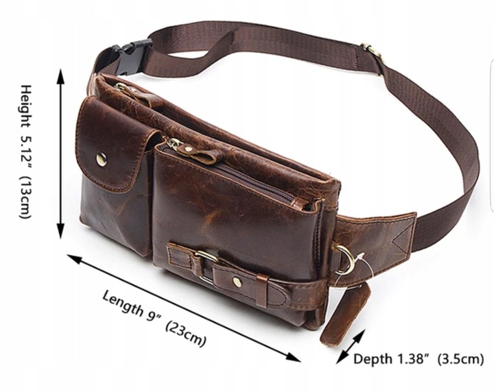 Saszetka biodrówka torba nerka firmy WESTAL skóra Model 9080