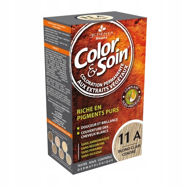 Color&Soin, barva na vlasy, pískově popelavý blond (11A), 135 ml
