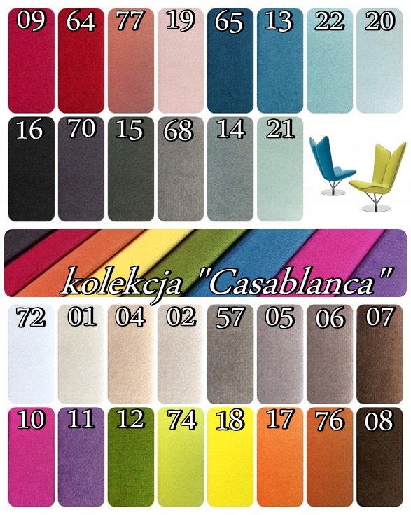 FOTEL MUSZELKA GLAMOUR RÓŻNE KOLORY Kolekcja glamour