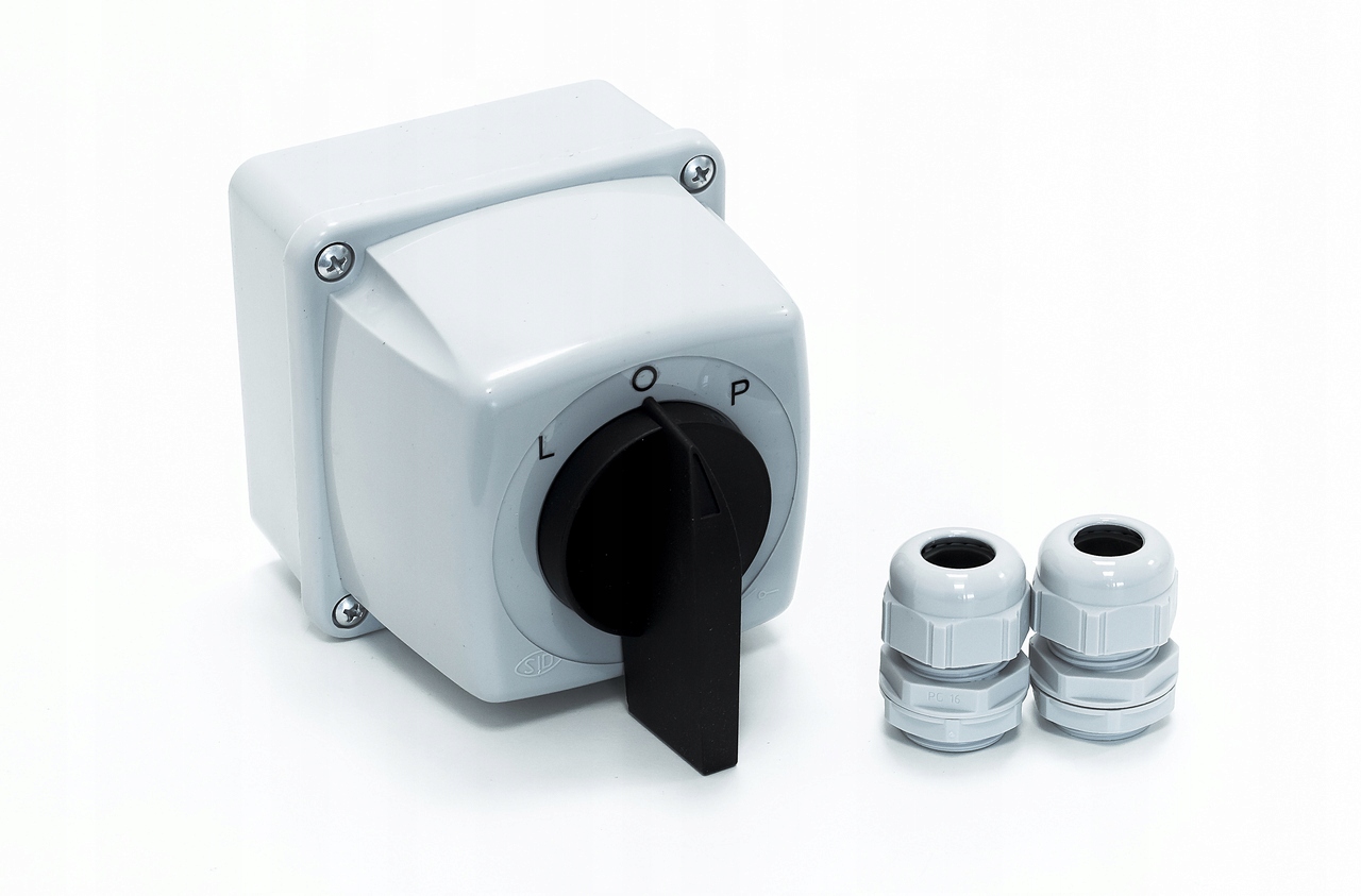 Luk E25-43 Vačkový spínač L-0-P 25A IP65 v pouzdře Elektromet 952543