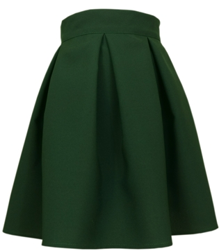 POLSKA BUTELKOWA ZIELEŃ SPÓDNICA SPÓDNICZKA 32 XXS Wzór dominujący bez wzoru