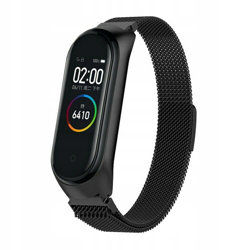 BRANSOLETA PASEK MILANESE XIAOMI MI BAND 5 CZARNA