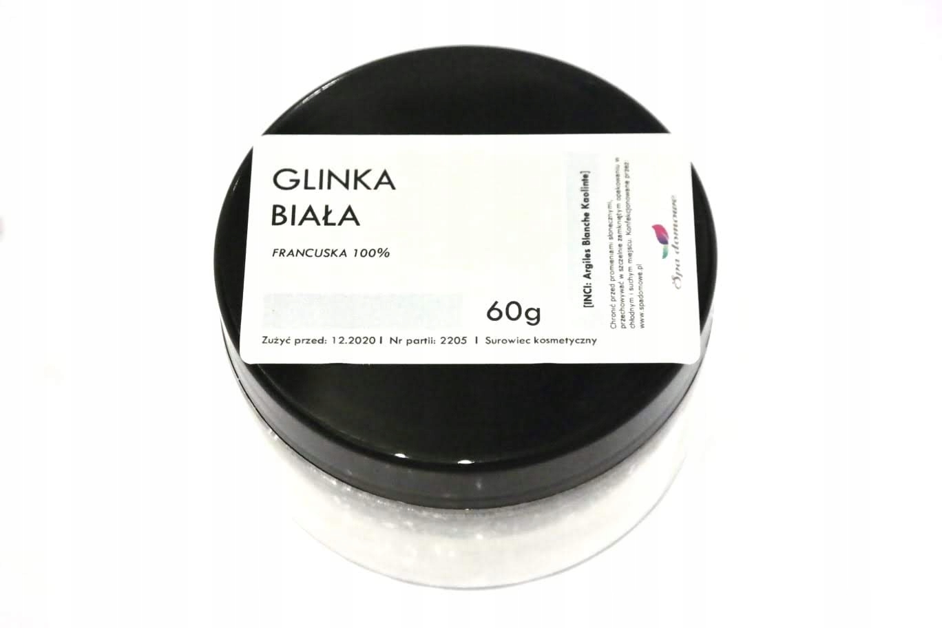 

Glinka Biała 60g 100% skóra sucha