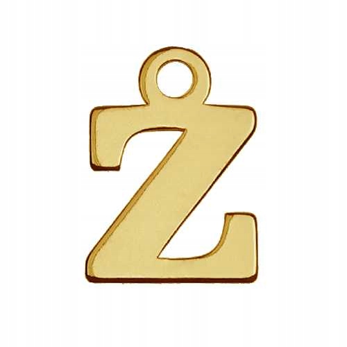 

Złota zawieszka literka Z celebrytka srebro 925