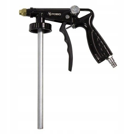 Pistolet do konserwacji z wężykiem i regulacją ciśnienia CZARNY