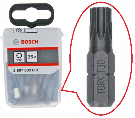 

Bosch Bit Końcówka T30 Extra Hard 25 Sztuk Paczka
