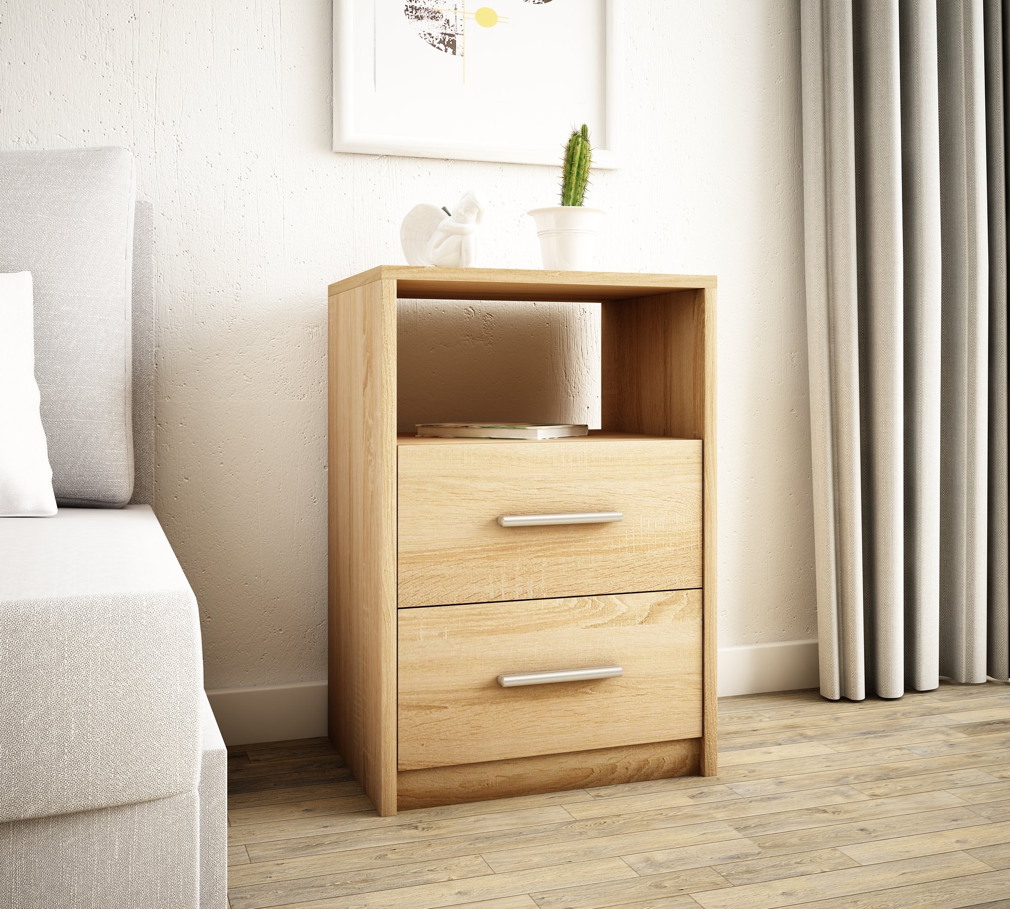 Szafka nocna 2SO DĄB SONOMA 40cm szuflady komoda UFC Marka Matkam