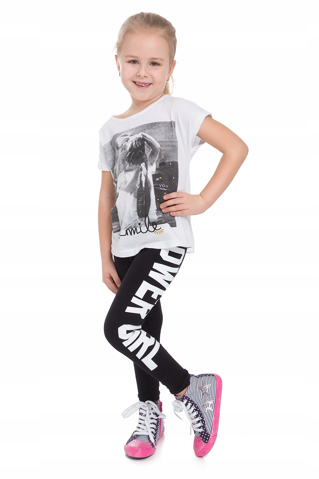 

Legginsy Dziecko Bawełna Długie Getry Nadruk Chpwg