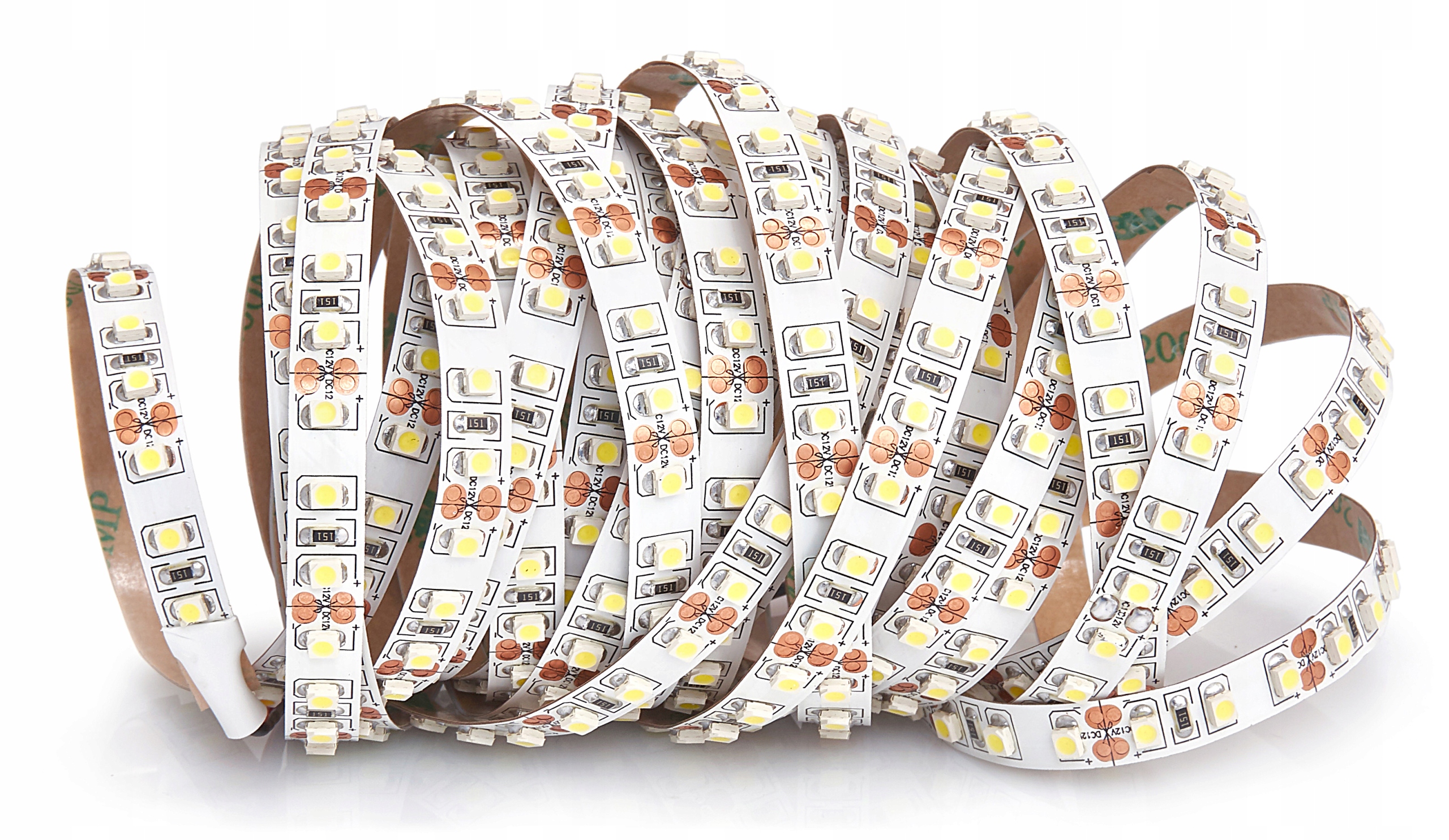 TAŚMA LED 12V 3528 120LED 1M IP20 BIAŁY ZIMNY