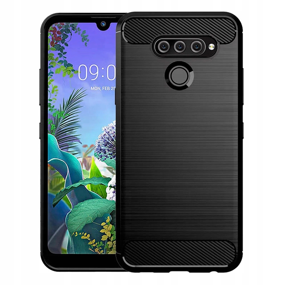 

Etui do Lg Q60 Karbon Plecki Case na Telefon Mocne