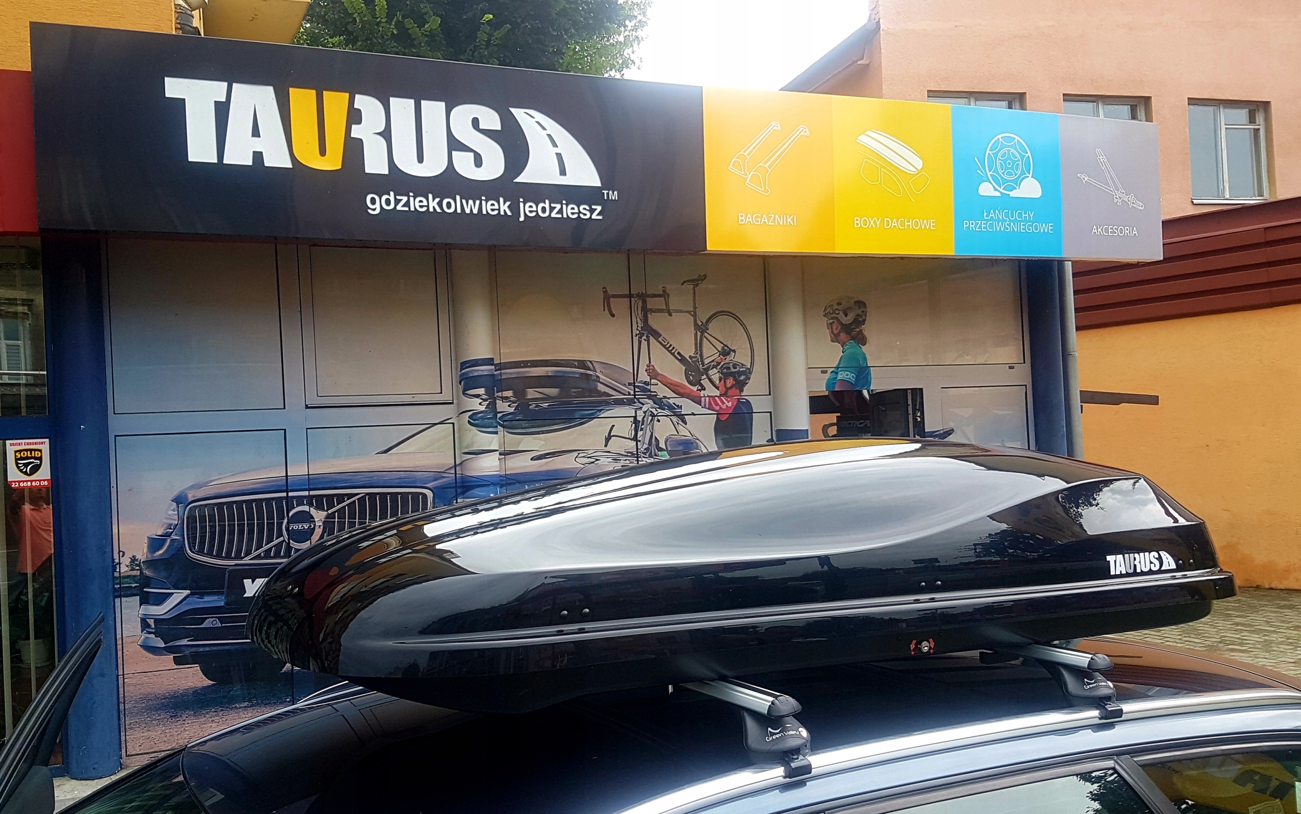 Box dachowy bagażowy ALTRO 500 czarny metalik 2str Kolor czarny