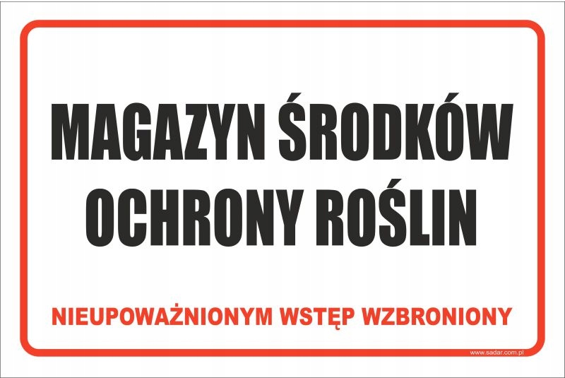 Tablica MAGAZYN ŚRODKÓW OCHRONY ROŚLIN tabliczka Kod producenta R-03