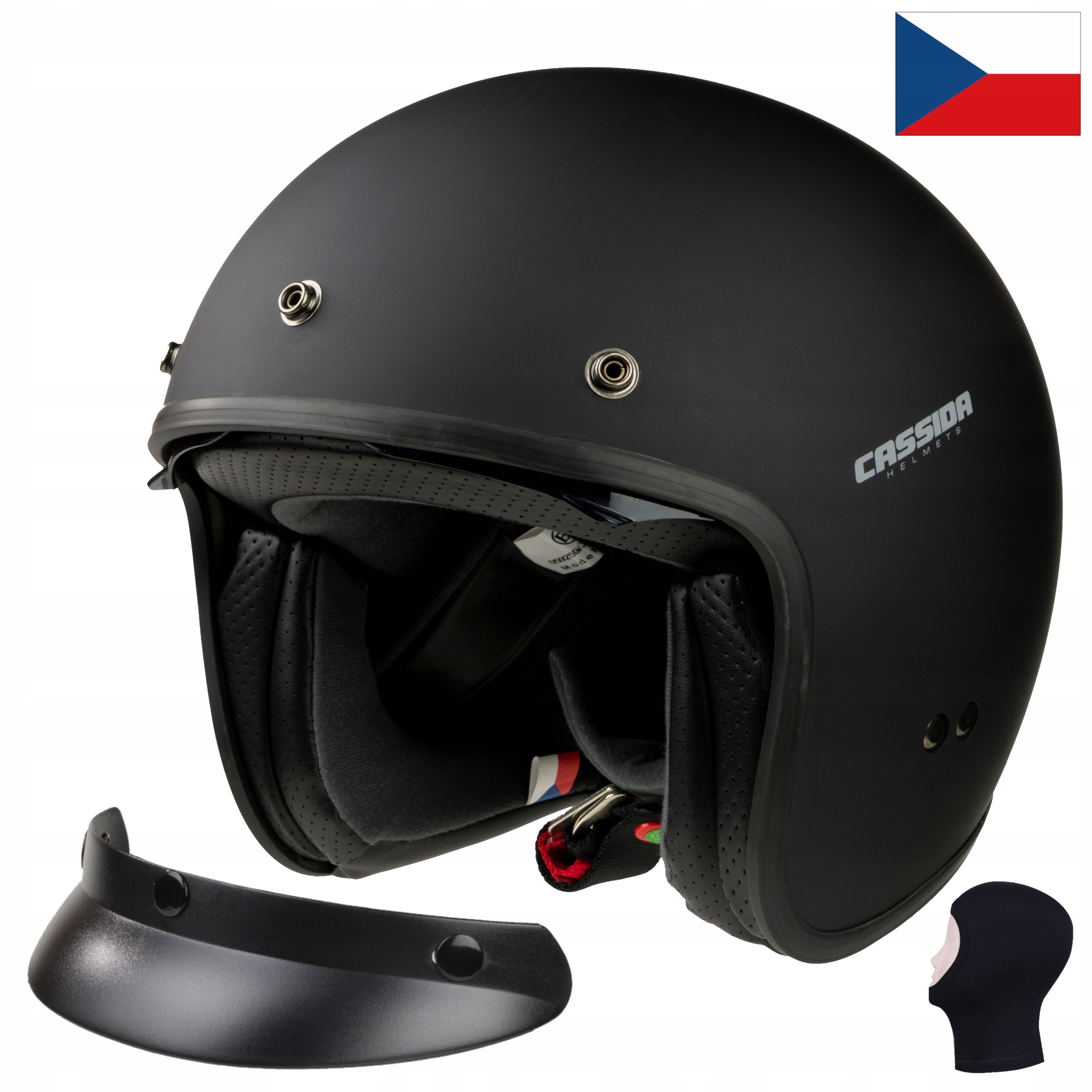 

City Mat Black Kask Cassida Z Daszkiem I Okularem