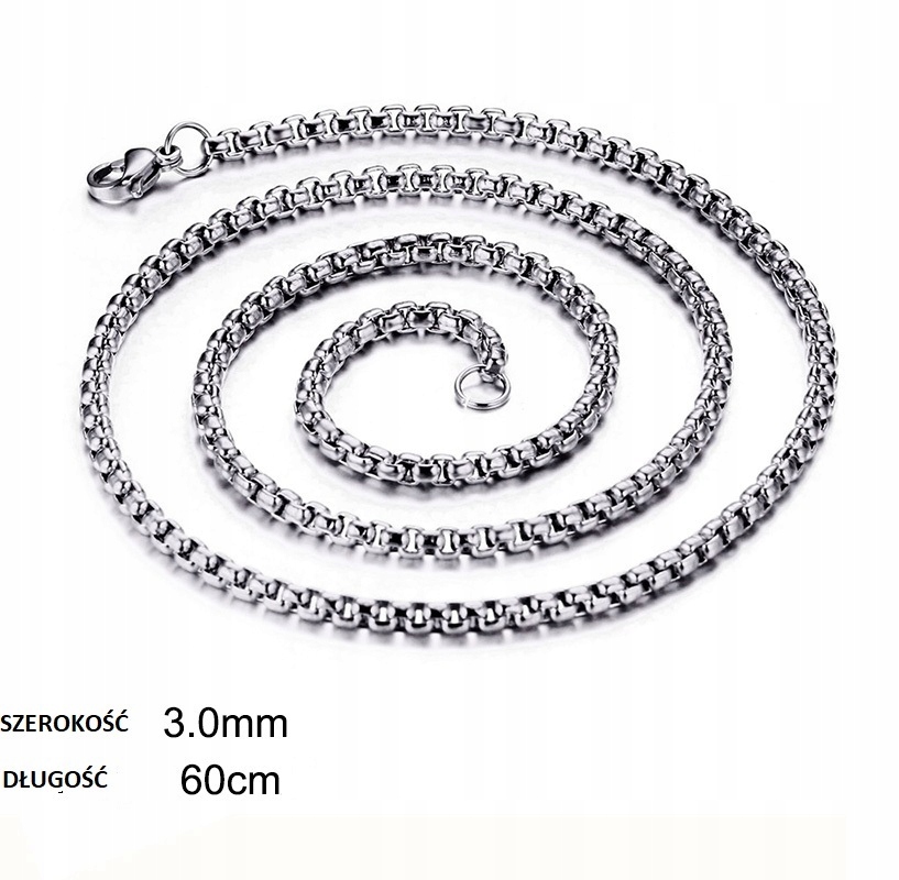 NASZYJNIK MĘSKI SZPONY STAL SZLACHETNA 316L Cechy nie zawiera niklu