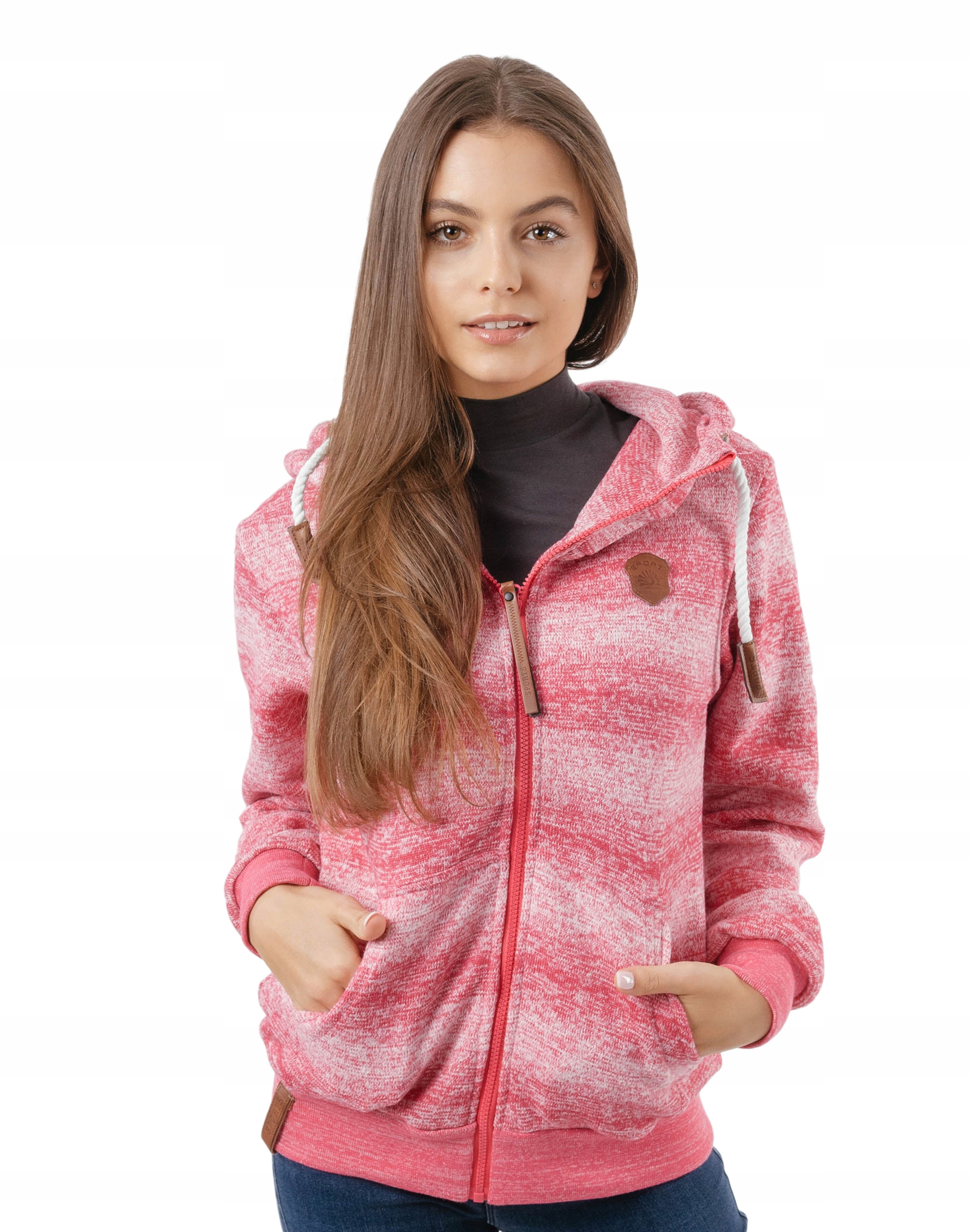 

Ciepła Bawełniana Bluza Damska kaptur 58342-03 r L