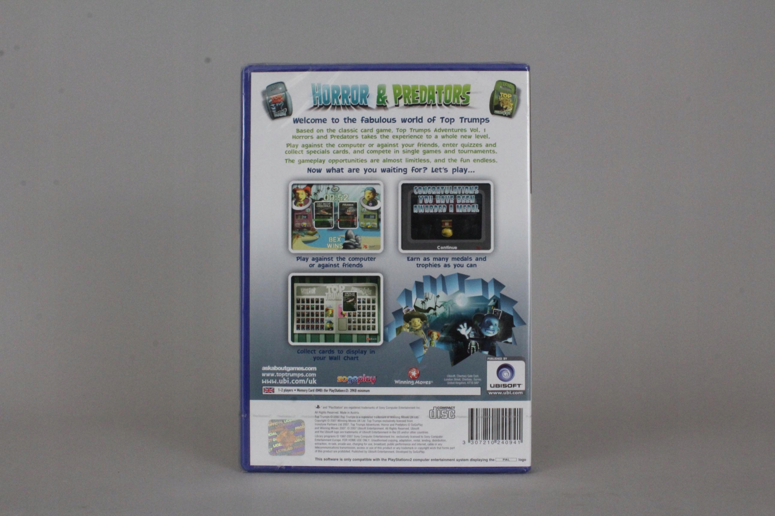 TOP TRUMPS HORROR & PREDATORS PS2 Tematyka przygodowe