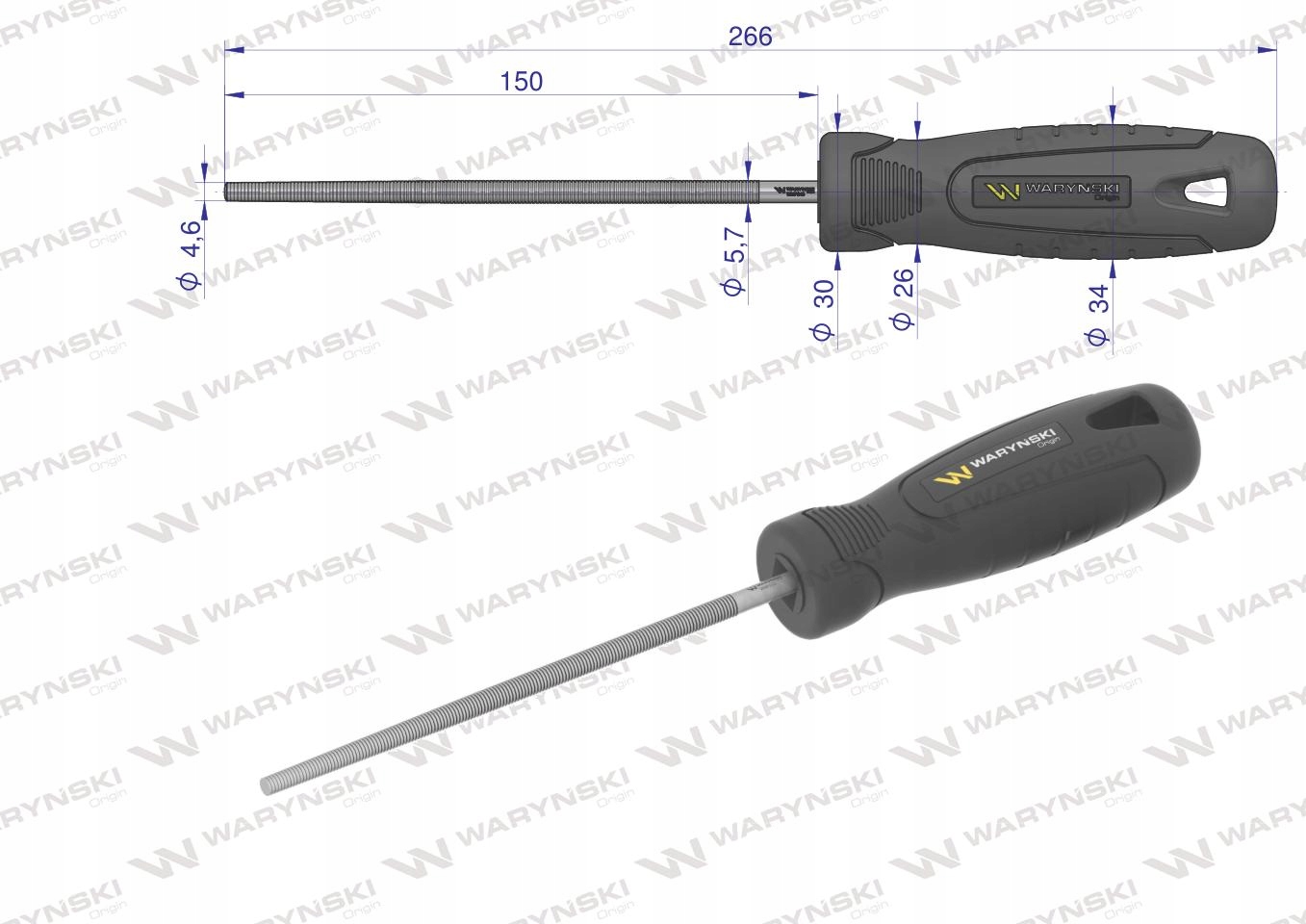 Pilnik okrągły 150 mm WARYŃSKI EAN (GTIN) 5902287171099