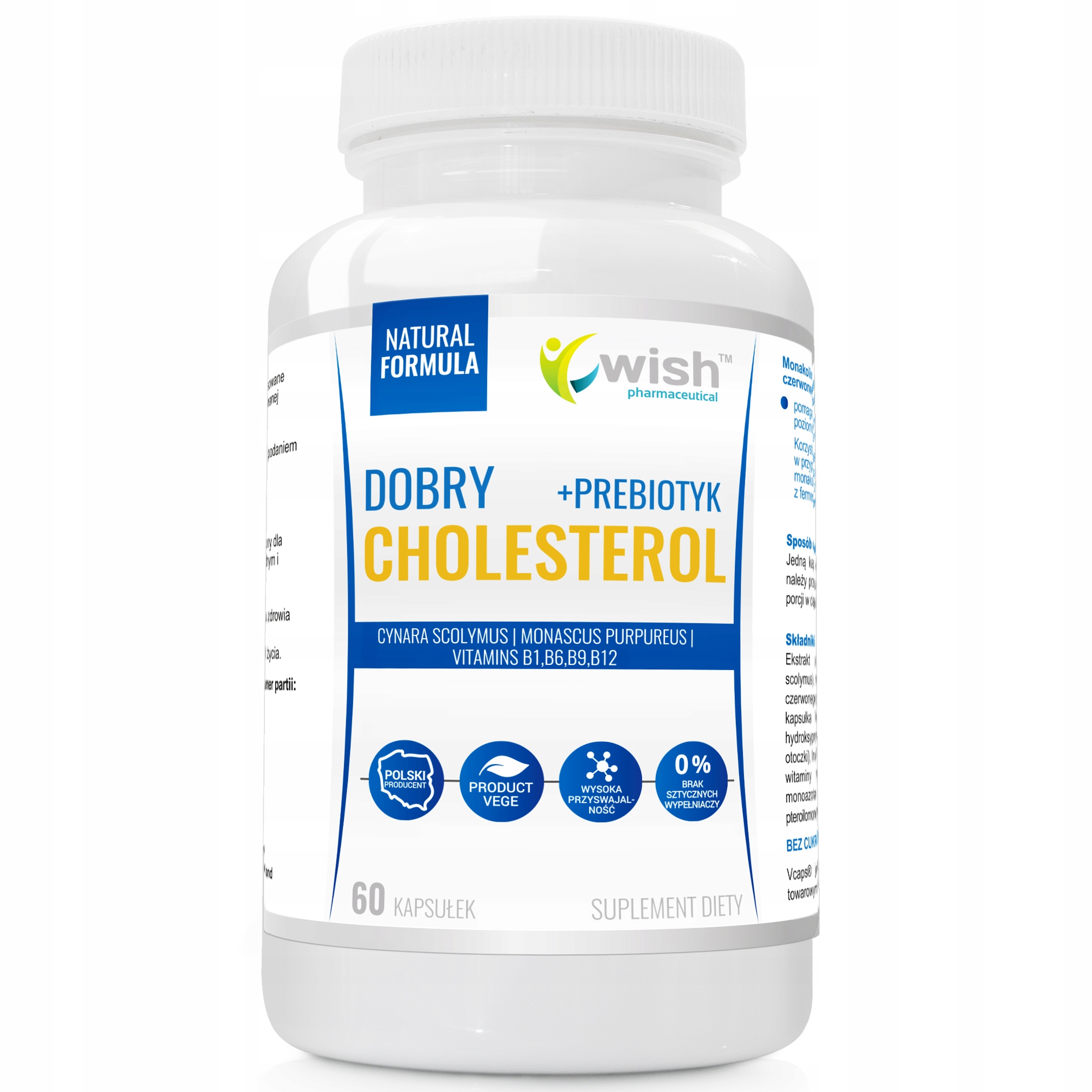 CHOLESTEROL CYNARYNA 5 B1 B6 B9 B12 VEGE 60 kaps 12356271940 Allegro.pl