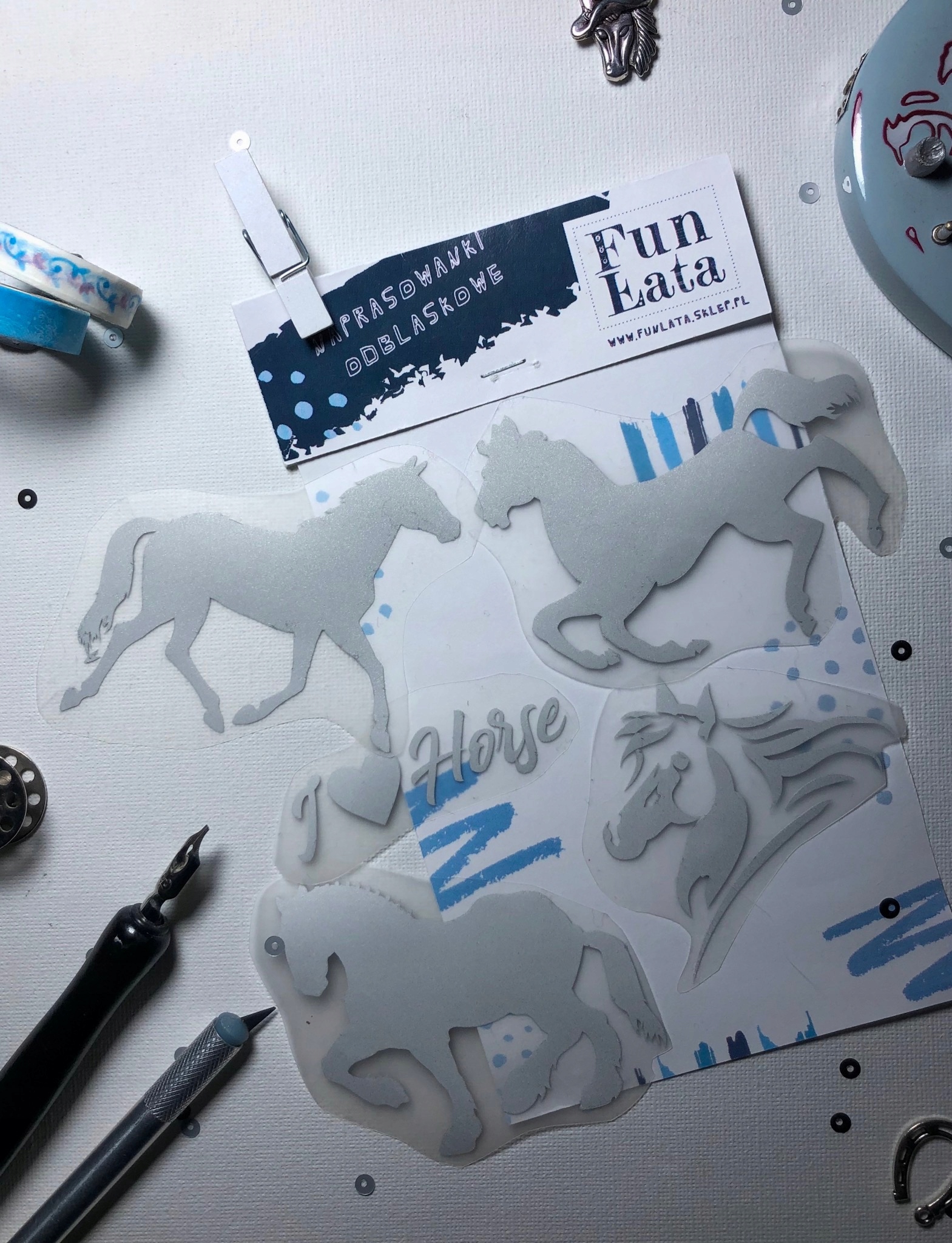 Odblaski, PRASOWANKI, Konie, Fun Łata