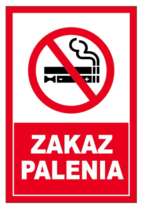 

Zakaz Palenia Tabliczka 20x30 dibond E-papieros
