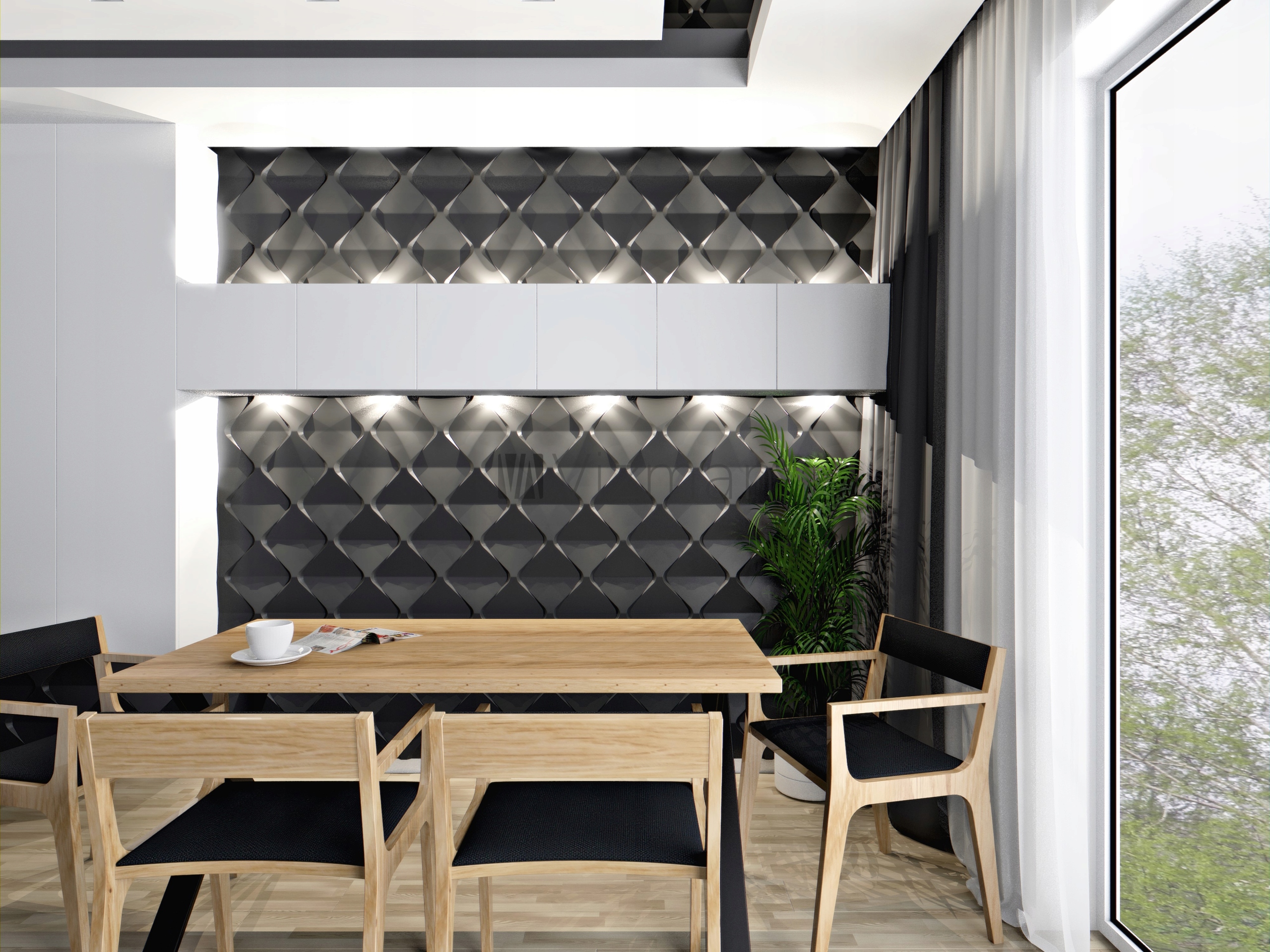 Ścienne panele dekoracyjne HARMONIA 12szt.=4,32m2 Grubość 25 mm